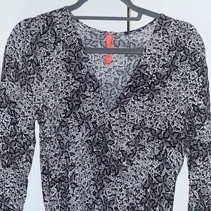 Black and white abstract print romper. Size small